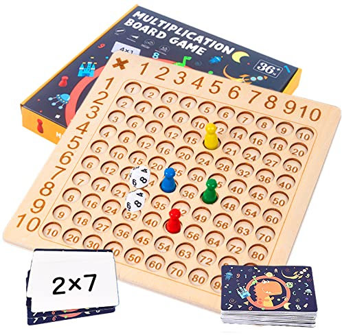 BLOOOK Multiplikationstafel Multiplikationsbrett,1x1Mathe Lernen für Grundschüler,Zahlenlernspiel Aufgaben,Montessori Kinderzählspielzeug,Rechnen Spiel Spaß für Rechenprofis,Lernen leichtgemacht