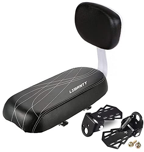 LIBRNTY Seggiolino Bici Posteriore per+poggiapiedi Bicicletta Posteriori,Seggiolino Bici Posteriore,Bicicletta Parti,Si Adatta alla Maggior Parte dei Tipi e Adulti