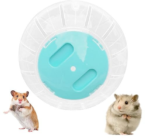 JVHLOV Zwerghamster-Ball, Kleintier-Aktivitätsspielzeug, Haustier-Maus, Mäuse, Rennmäuse, Laufrad, Spielzeug, Blau, 14,5 cm Durchmesser