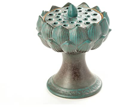 Cascata del fumo della fontana di incenso Bruciatore di incenso a piedi alti Ceramica creativa for interni in legno di sandalo Cerimonia del tè Decorazione Agarwood Incenso Zen retrò Bruciatore di Inc