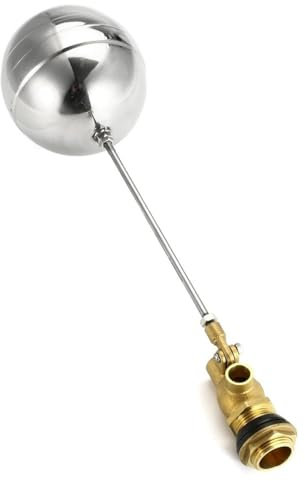 Messing-Schwimmerventil 1/2 Zoll, 3/4 Zoll, 1 Zoll, 2 Zoll, Wassertank-Schwimmerkugelventil, Messing-Außengewinde, Wassersensor, Edelstahl, Hochdruck-Schwimmerkugel (Size : 1.5inch)