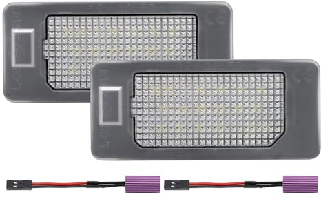 AUTO-STYLE Satz LED Nummerschildbeleuchtung kompatibel mit Seat Ibiza 6J / Ibiza ST / Alhambra / Ateca