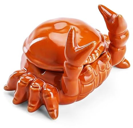 Posacenere con coperchio, posacenere da esterno, posacenere in ceramica, posacenere divertente, posacenere per sigari semplice, decorazione per la casa e l'ufficio (11,5 x 8 cm)