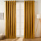 Dreamscene Yellow Eyelet Curtains Thermal, Decorative Lined Curtains for Summer Winter Blackout Long Curtain for Living Room Bedroom Soft Modern, 66x90 - Ochre