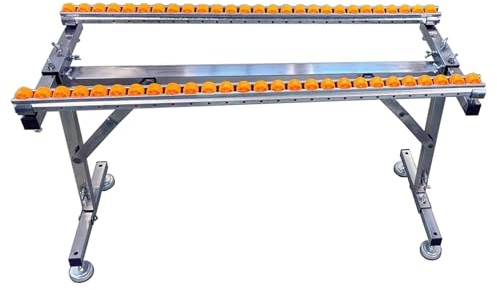 Supporto a rullo pieghevole regolabile, trasportatore leggero per seghe da tavolo e piallatrici, strumento per la lavorazione del legno regolabile in altezza per un maggiore supporto ed efficienza