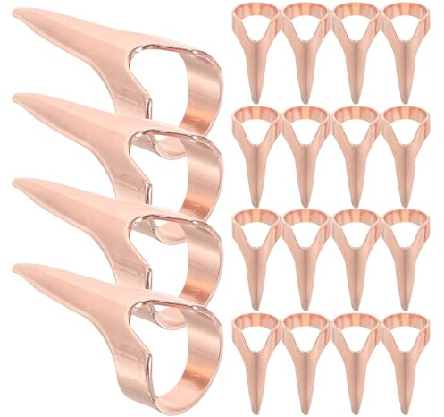Anneome 20piezas Peluquería y Manicura Anillos Metálicos Dedo Meñique Herramientas para Separar el Cabello y Ayuda para Trenzas para Puntadas Halloween y Cosplay