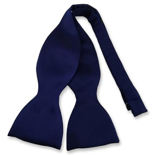 TigerTie Farfallino papillon 100% Seta da annodare - blu scuro marino uni