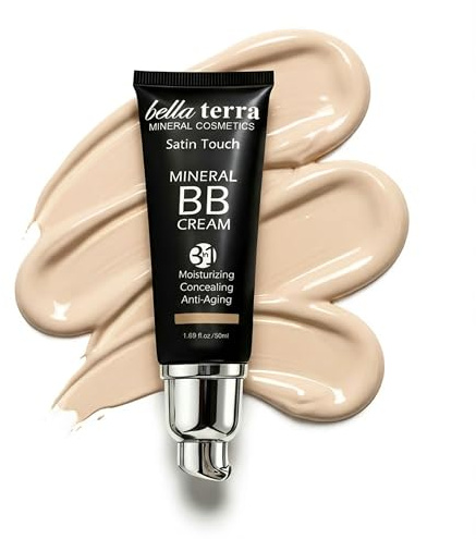 Bellaterra Cosmetics BB Cream – Tinted Moisturizer & Mineral Foundation Makeup, Fair 101 – Lightweight, Oil-Free, Buildable Coverage, Matte Finish, Anti-Aging Concealer, Clean Beauty, 1.69 oz