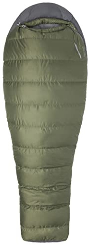 MARMOT Ironwood Mummy Sleeping Bag - 650 Fill Down, Lightweight, 30-Degree Rating, Bomber Green/Steel Onyx, Regular
