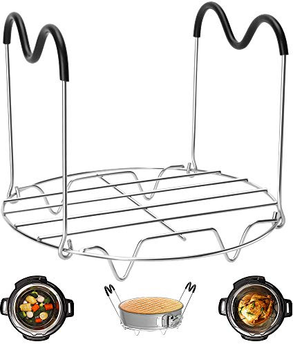 Steamer Rack Trivet with Handles Compatible with Instant Pot Accessories 6 Qt 8 Quart, Pressure Cooker Trivet Wire Steam Rack, Great for Lifting out Whatever Delicious Meats & Veggies You Cook