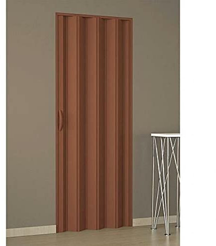 Puerta de fuelle de 82 x 210 cm, color caoba