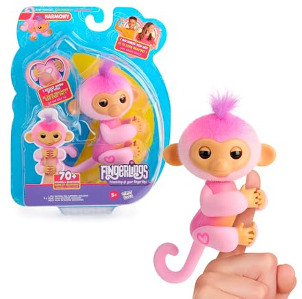 Bizak Fingerlings Harmony, Dulce monita interactiva Que se Siente Estrella del Pop y le Encanta Cantar, Es una Diva, con más de 70 Sonidos y reacciones Diferentes, con Propia Personalidad (61850001)