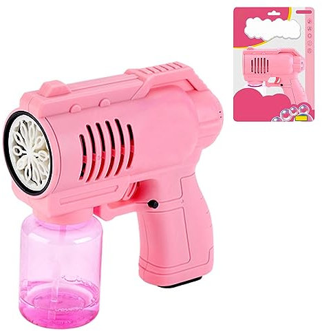 Norhogo 10 Löcher seifenblasenpistole Set, Blasenmaschine mit 130ml Seifenblasenlösung für Blasenparty Sommerspielzeug für Kinde für Geburtstag/Party, Rosa