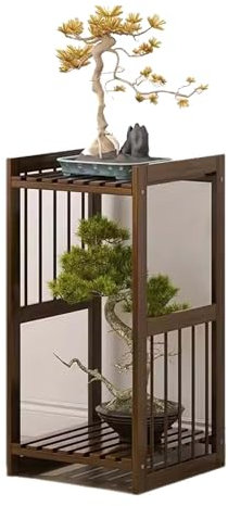 HUHJYUGE Soporte de Madera para Flores, Múltiples Estantes para Macetas, Escalera para Plantas de 2/3/4 Niveles, Estante Vertical para Esquina, Exhibición de Flores Interiores/Exteriores