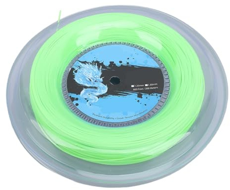 Tennis Racket String, 200m/656.17ft Racquet String, Premium Poly Sturdy Tennis String, for All Playing Levels & Styles, Fluorescent Green