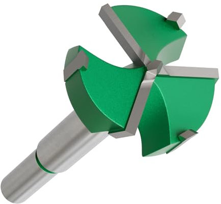 CSOOM Broca Forstner de 40 mm para madera, broca para madera con vástago redondo, broca Forstner para maderas, tableros de partículas, tableros de fibra