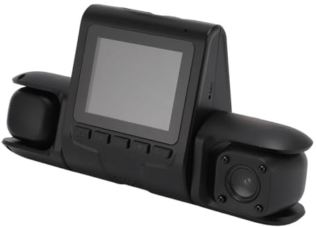 Cámara de Automóvil de Tres Carriles, Cámara de Tablero de 3 Canales, Grabación de Bucle Inalámbrica, 1080p, Almacenamiento Máximo de 64 GB, 2 Pulgadas para