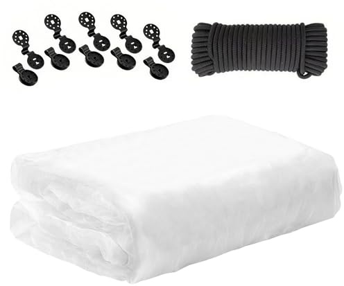 7JI Filet Anti-Insectes 2,4 x 6 m, Protection pour Plantes, Légumes