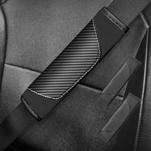 flintronic 2PC Almohadillas para Cinturón de Seguridad de Coche, Funda Cinturon Coche para Adulto Niños Protegen Hombro Cuello, Protector de Hombro para Cinturón de Seguridad, para Viajes