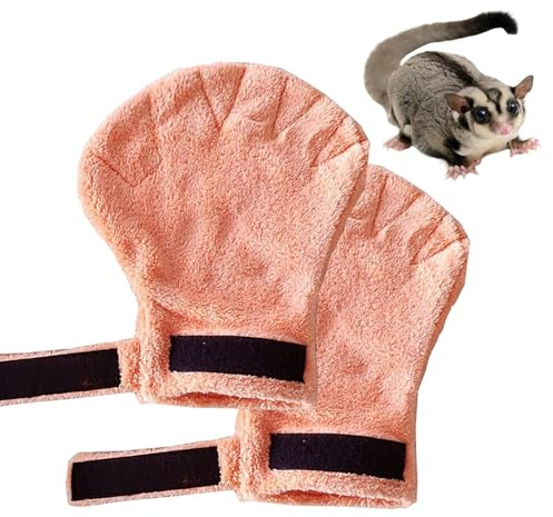 Manopla de unión Sugar Glider - Suministros para Mascotas a Prueba de mordeduras - Manoplas de Aseo para Animales pequeños como erizos, Ardillas, pájaros, Conejos, Cachorros, Pollitos