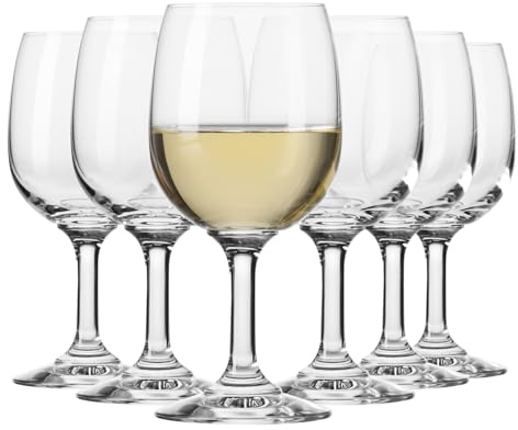 KROSNO Servo Line Calici da Vino 170 ml, Set da 6 per Vino Rosso e Bianco | Cristallo senza piombo, design elegante, tavola raffinata, cene e occasioni speciali, idea regalo