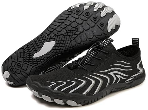 HAJHI Chaussures Pieds Nus Trous De Drainage Séchage Rapide Plage Barefoot | Couples Respirantes Antidérapantes Chaussures Aquatiques Pour L'escalade Surf Pliables Rangement