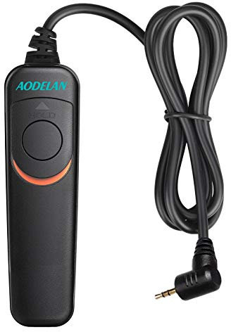 AODELAN Cable de liberación de Obturador para Canon EOS R, M5, 80D, 77D, 70D, 60D, 800D, Rebel T7, 750D, 650D, G1X Mark II, SX70HS; Olympus OM-D E-M1 Mark II; Fujifilm X-E2, X-T1, X-T2, X-Pro2