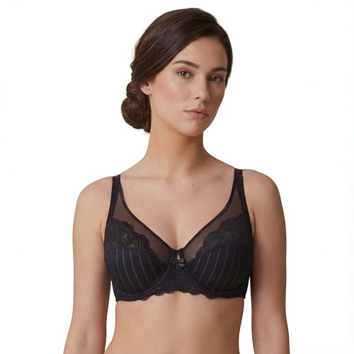 Selene, Reggiseno Contenitivo Donna in Pizzo, con Ferretto e Senza Imbottitura, Collezione Mariluz