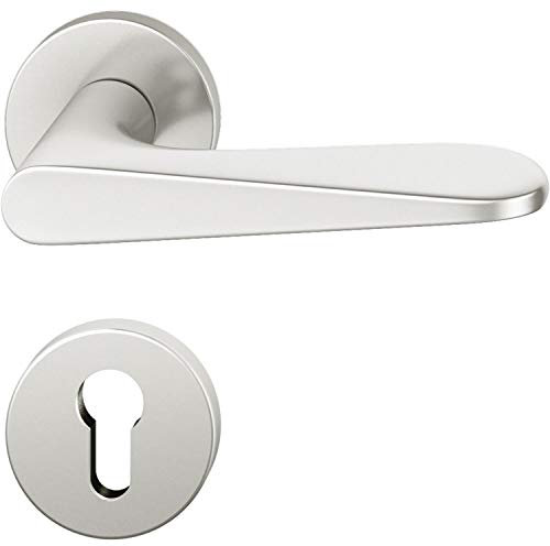 FSB Drückergarnitur 12 1144 ASL auf Rosette PZ, silber eloxiert