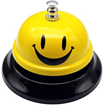 Tischklingel, Rezeptionsklingel mit Knackigem Klingeln, Handglocke Aus Edelstahl Gefertigt für Restaurants, Hotels