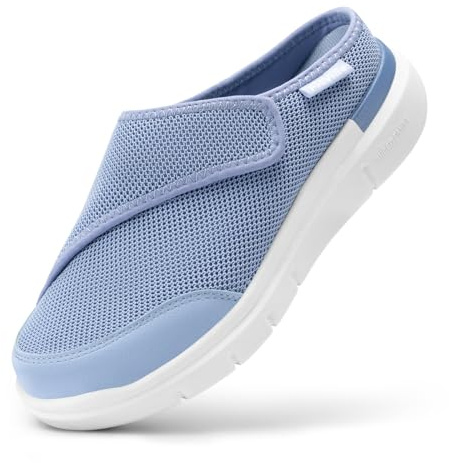 FitVille Zapatillas Diabéticas para Mujeres Extra Anchas Pantuflas Antideslizantes para Pies Hinchados Zapatos Especiales para Diabéticos Aliviar el Dolor de Pies