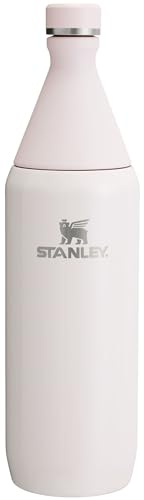 Stanley All Day Slim Bottle 34 oz | Twist On Lid with Leakproof Seal | Slim Design for Travel & Gym | Insulated Stainless Steel | BPA-Free | Rose Quartz