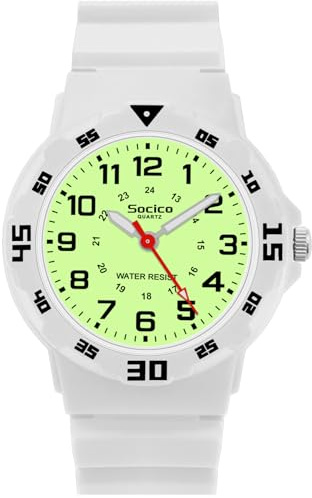 SOCICO Kids Analog Watch 30M Waterproof & Learning Time for Boys Girls