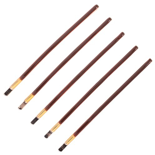 DECOMELODY Lot de 5 Pinces à Cheveux Bec de Canard Marron Métal Lisse Antidérapant Grosse Taille Accessoires Coiffure pour Femmes pour Cheveux Épais et Usage Quotidien