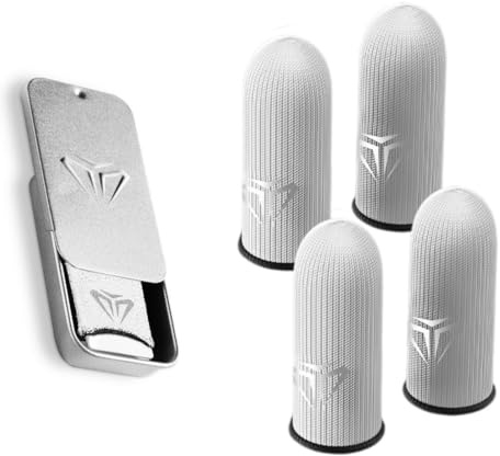 JYXNU 4 Piezas Gaming Finger Sleeves Transpirables y Resistentes al Sudor Fundas para Dedos Gaming Táctiles y Antideslizantes Mangas para Dedos de Juego