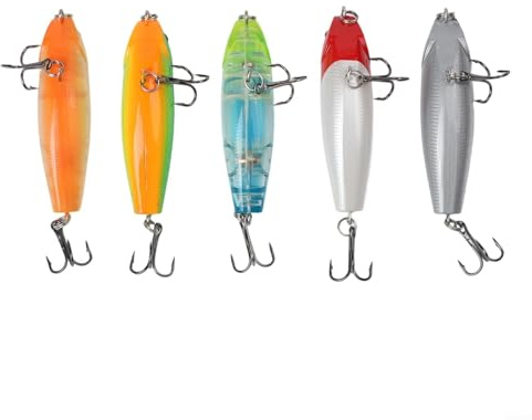 Wobbler Crankbait - Esca bionica artificiale galleggiante da 5,7 cm, in metallo e plastica, con occhi 3D, compatibile con la maggior parte dei mulinelli, confezione da 5