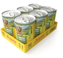 JOSERA Meat Lovers Junior Menu Chicken (6 x 400 g) | Junior | Nourriture Humide de qualité supérieure pour Chiots et Jeunes Chiens | Extra de Viande de Poulet et de Canard | Huile de Saumon | sans