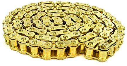 420 428 Drive Chain Pit Bike Quad Bike Motorcycle (Gold (428), 52 Links / 104 Rivets)