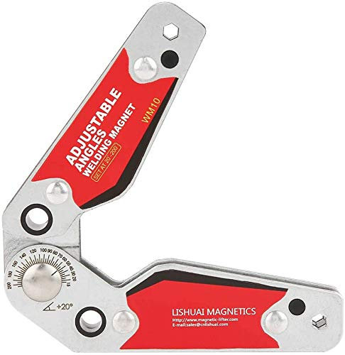 Aimant de Soudeur ，Jectse bore de néodyme 20 ° -200 ° Angle Réglables Soudage Support de Soudure Magnétique Aimant de Soudeur Equerre de Montage