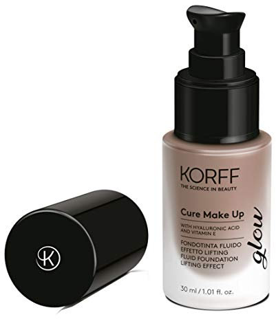 Korff Fondotinta Fluido Effetto Lifting Glow, Formula Anti-età e Lunga Tenuta con acido ialuronico 06, 30ml
