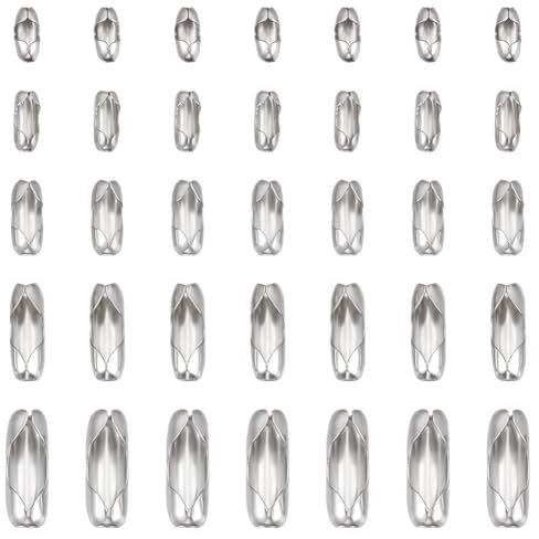 UNICRAFTALE 205 STK 5 Größen Edelstahl Kugel Kettenverschluss Passend für 1,5/2 / 2,4/3,2 mm Kugelketten Perlenketten Kabelenden für Reparatur Schlüsselketten Halsketten