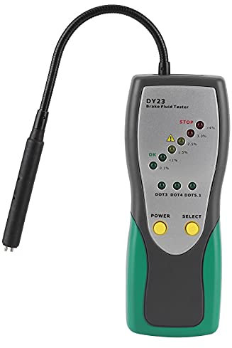 Bremsflüssigkeitstester, Wassergehalt der Bremsflüssigkeit Prüfen Digitaler Bremsflüssigkeitstester für Kraftfahrzeuge mit 30-mm-Schwanenhalssonde Doppelalarmsystem