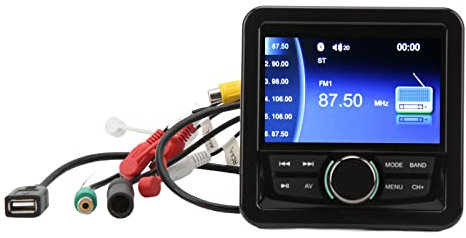 Marine Bluetooth Stereo Radio, Waterproof Boat Audio Receiver, Digital Marine Grade Player with FM/AM Radio, MP3/USB/AUX/RCA, Remote Control, Lossless Music