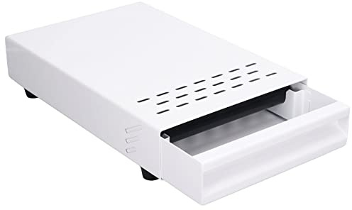 Knackbox för kaffe, låda för espresso, rostfritt stål för kafferester, pulverlåda för hushållslåda, kaffesump behållare, espresso-puck låda (vit)