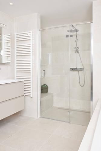 Ben miteora Duschtür Drehtür rechts 100x200 Chrom/Sicherheitsglas in Klarglas Dusche Duschabtrennung Duschtrennwand