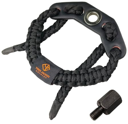 THREE ARCHERS L'arco di tiro con l'arco cinghia da polso regolabile cinghia da polso Compound arco stabilizzatore & cinghia da polso Caccia & Obiettivo Accessori-nero
