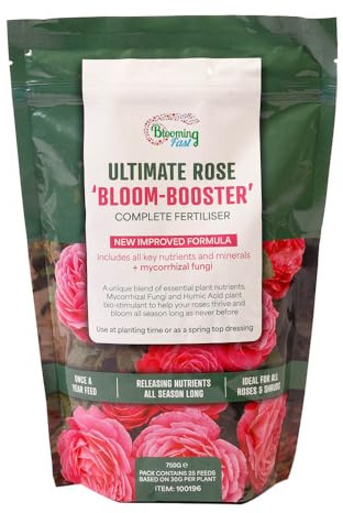 YouGarden Ultimate Rose 'Bloom-Booster' Complete Fertiliser, 1 x 750g Packet, Ready to Use