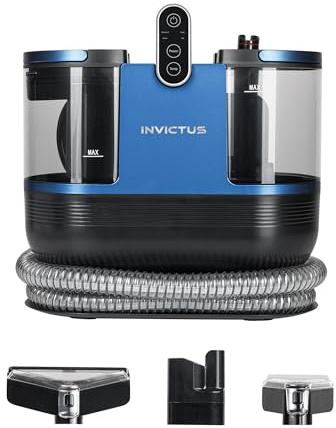 Genius Polsterreiniger Gerät Invictus F7 10 tlg., Waschsauger 1200 W, Fleckenreiniger, Nasssauger, für Teppich, Auto, Sofa, Vorleger Teppichreiniger, Nassreiniger Polstermöbel, großer Wassertank