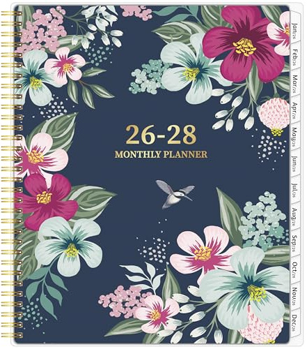 Monthly Planner 2026-2028, 36 Months Calendar Planner 2026-2028 from Jan 2026 – Dec 2028, 8.5'' x 11'' with Ruled Spread, Flexible Cover, Spiral Wirebound, Pocket, Coated Tabs, Notes ＆ Habit Tracker