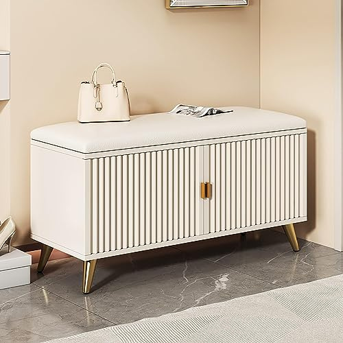 GDBTDL Panca Porta Scarpe Elegante,Ottomana con Seduta Morbida e Spazio Nascosto per Ingresso, Corridoio o Camera, Perfetta per Tacchi e Scarpe di Tutti i Giorni